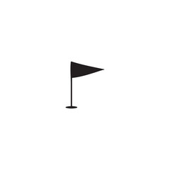 Golf flag silhouette vector flat illustration design.