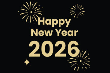  New Year Typography Design Vector