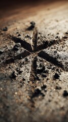 Ancient Markings: An enigmatic six-pointed star, etched into a rough, textured surface, hinting at age-old traditions and mysteries.