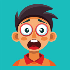 Surprised Cartoon Boy Expression