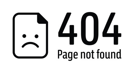 404 Error. Page not found banner. Error 404 page
