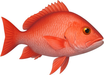 A vibrant red snapper fish, showcasing its bright coloration and intricate details. It's a captivating image of marine life
