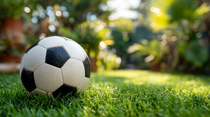 Football on the lawn For articles about sports, fitness, football, outdoor activities, children, and family entertainment.