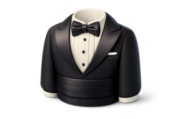 Elegant tuxedo icon for formal event design, perfect for invitations and greeting cards
