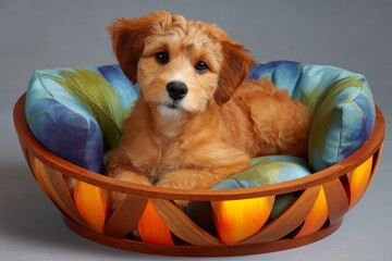 Puppy in its new place. Generative AI