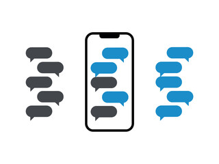 Mobile Phone Chat Bubbles Communication