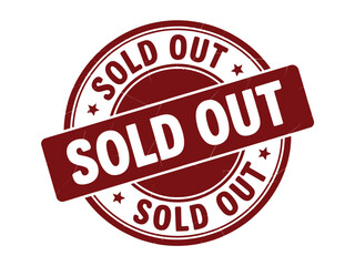 Red Sold Out Stamp Icon