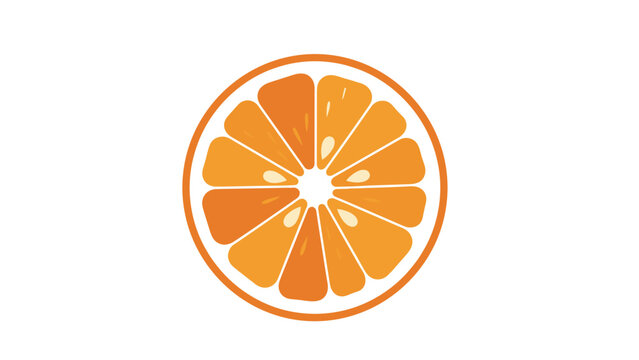 Orange Slice Illustration Isolated on White.