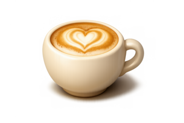 Heart latte art coffee design for relaxation and aesthetic appeal