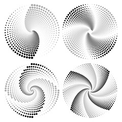 abstract halftone background halftone spiral background retro black template vector