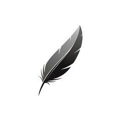 Obraz premium Elegant feather illustration artistic render with glossy details and transparent background