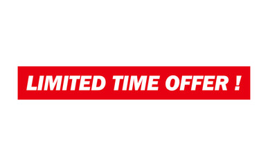 LIMITED TIME OFFER ! - LIMITED TIME OFFER ! text written on Red Rubber Stamp 
