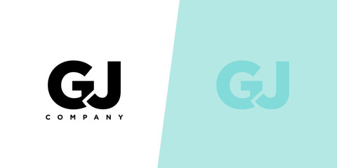 Letter G and J, GJ logo design template. Minimal monogram initial based logotype.