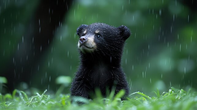 wet green leafy leaves.