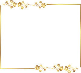 frame with leaves gold border Golden Border Warm Color Frame