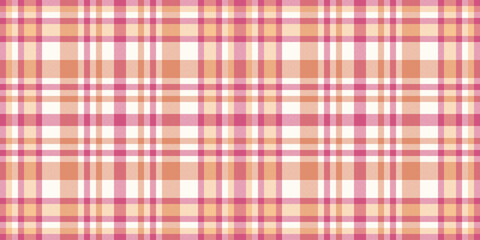 Bathroom tartan fabric textile, awesome plaid check seamless. Poster texture pattern background vector in orange and ivory colors.