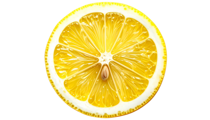 A translucent, vibrant, cross-section of a citrus fruit reveals a star-like center, showcasing juicy segments against a black background