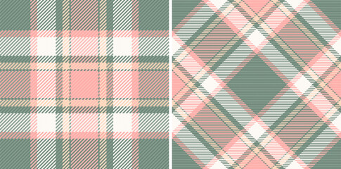 Plaid fabric seamless of tartan textile check with a vector background texture pattern. Set in pastel colors of most comfortable furniture. © SolaruS