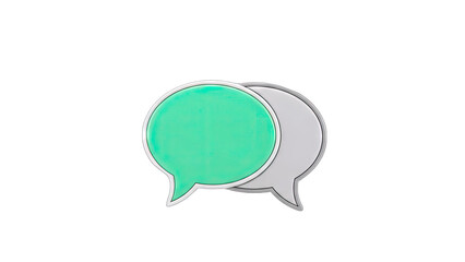 Fototapeta premium Speech Bubbles Overlapping on White Background