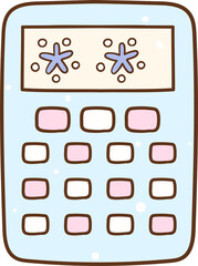 Blue calculator Winter school Christmas winter season Classroom decor