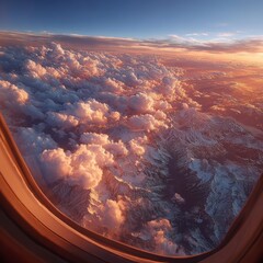 View from the plane. Generative AI