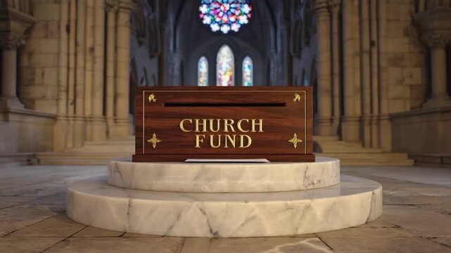 Donation box of a church fund.