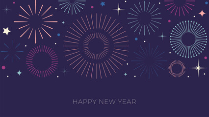 design with bright fireworks © Olga