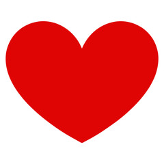 red heart isolated on white