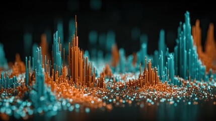 Medium shot of predictive models visualizing prospective auction values based on evolving data patterns for futurefocused pricing strategies.