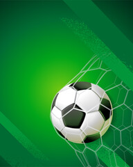 Obraz premium occer football square background with goal net and green abstract design
