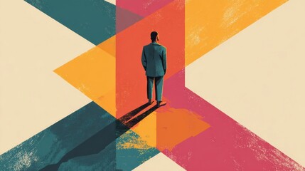 Navigating the Path: A lone individual stands at a crossroads, symbolizing the significant decisions that shape personal and professional journeys.