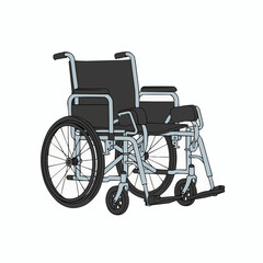 Fototapeta premium Standard Manual Wheelchair for Patient Mobility and Rehabilitation