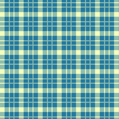 Vibrant blue and yellow plaid pattern with dynamic texture