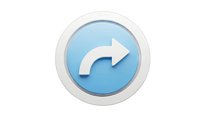 Share Icon: Arrow Pointing Right on Blue Circle