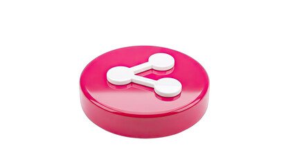 Share Icon Button on White Background