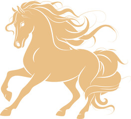 running horse vector illustration