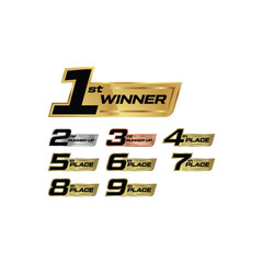 award place sticker badge 1 to 9 collections
