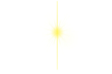 Luminous Yellow Orb with Horizontal Base Glow, A glowing yellow sphere or light bulb effect with a soft horizontal glow at the base, suitable for UI/UX design