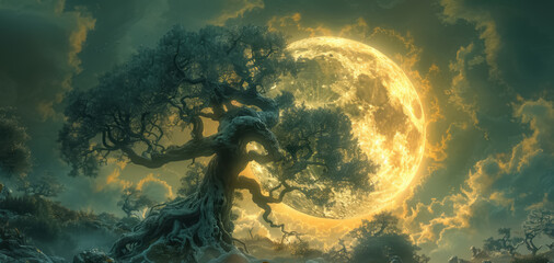 Surreal mystical fantasy artwork. impossible art