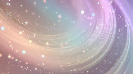 Fototapeta premium Abstract Swirling Light Streaks with Bokeh Overlays in Pastel Hues and Gentle Gradient Background for Digital Art and Creative Design