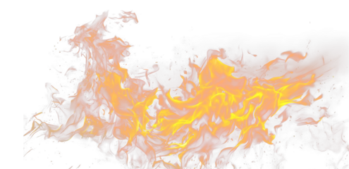 Isolated Fire Flame Realistic Heat Effect PNG