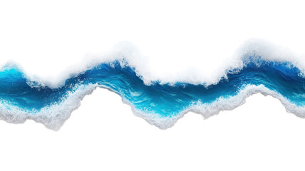 Ocean Wave on Transparent Background in Motion