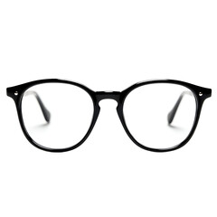 Fototapeta premium Modern round frame eyeglasses isolated on transparent background cutout