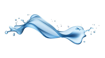 Fluid Wave on a Transparent Background