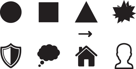 Basic shape and concept icon set collection