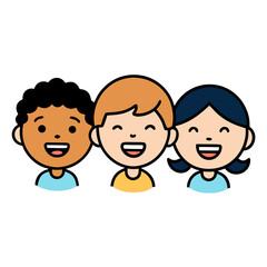 happy family isolated on white