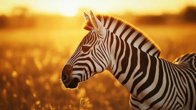 As the sun sets, sky with hues, a majestic zebra stands gracefully, blending into the landscape. This scene encapsulates the tranquility and beauty of the outdoors, inviting exploration of its wonders