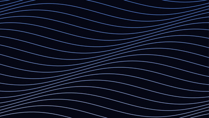 Abstract Flowing Line Wave Background With Smooth Curved Blue Vector Lines