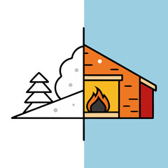 house in the mountains