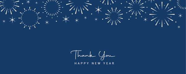 Obraz premium happy new year fireworks celebration background isolated vector illustration